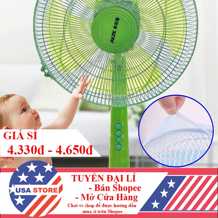 Lưới Phủ Trùm BỌC QUẠT - Chống Thò Tay An Toàn Cho Bé - Sạch Sẽ Kiểu 1