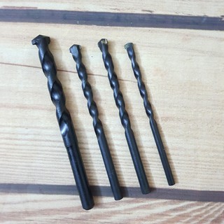 Bộ 4 mũi khoan tường bê tông chuôi tròn cho máy khoan điện dân dụng 6.8.10.12mm - b4mktbtct6.8.10.12
