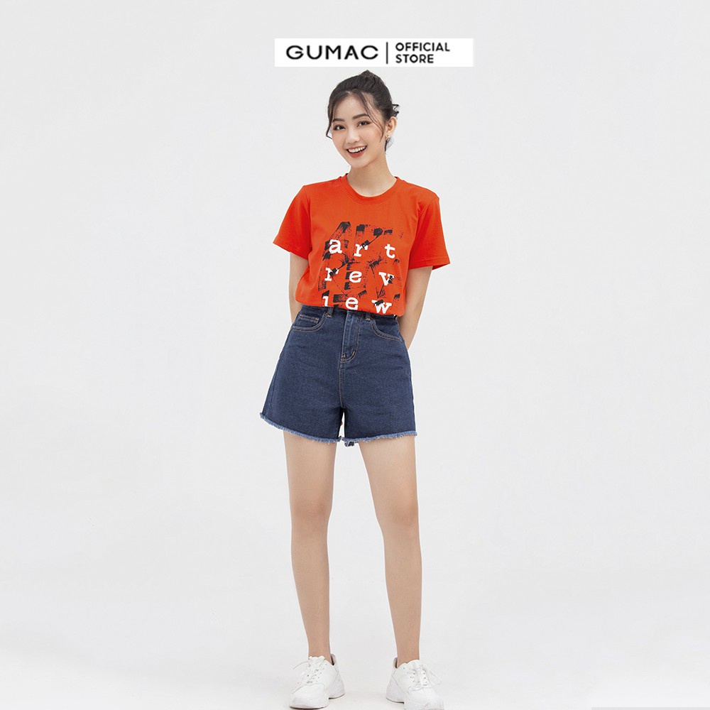 Quần short jeans nữ ống rộng QJB733 GUMAC