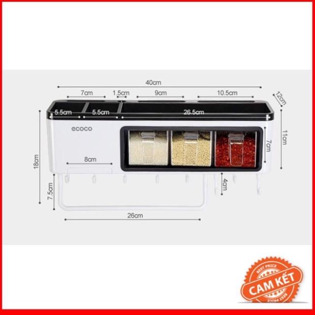 Kệ Ecoco nhà bếp thông mình kèm hộp đựng gia vị ,giá căm dao