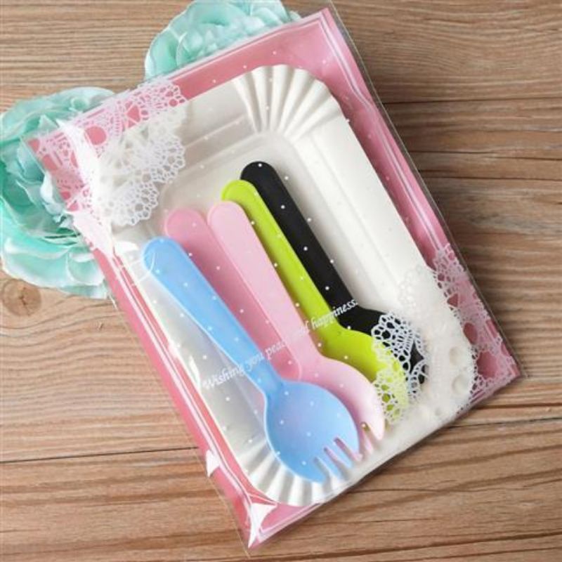 ㊗️ Bộ Phụ Kiện Bánh Kem - Set Dao Dĩa Đĩa Nến Ăn Bánh Sinh Nhật Set 5 -10 Người 🎉