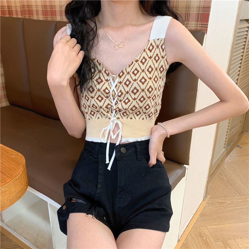 Áo Dây Nữ Cộc Tay Cổ Tròn Thời Trang Hàn | BigBuy360 - bigbuy360.vn