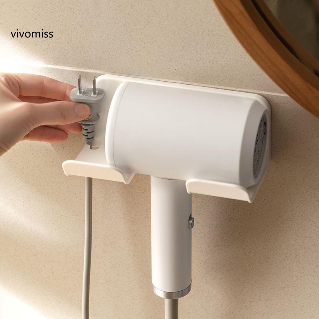 [VM] Practical Hair Dryer Holder Multipurpose Hair Dryer Organizer Holder Bathroom Gadget No Traces for Home