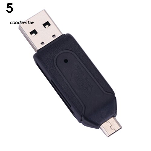 Đầu Đọc Thẻ Nhớ Usb Otg 2 Trong 1 Cho Điện Thoại / Máy Tính