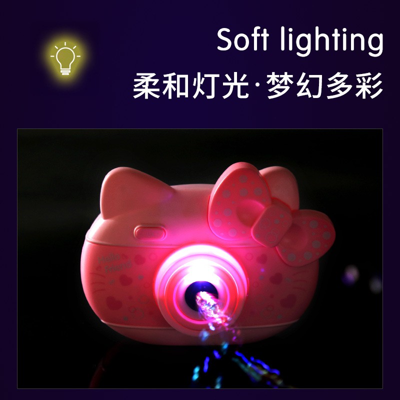 💥 Phun bong bóng camera Hello Kitty 💥 Đồ Chơi Phun bong bóng tự động có nhạc hình mèo Hello Kitty cute.