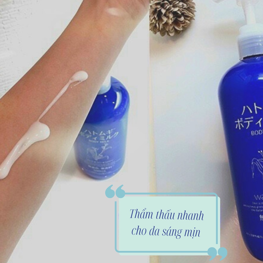 Sữa dưỡng thể trắng da toàn thân Body Milk Hatomugi Wasosen 500ml