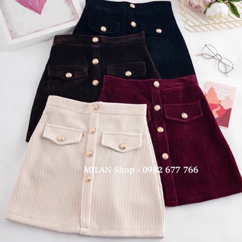 Chân váy nhung 2 kiểu ngắn dài có lót quần | BigBuy360 - bigbuy360.vn