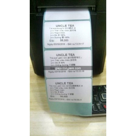 10 Tem Decal nhiệt dán lý trà sữa 40x25mm Phần mềm FOODY