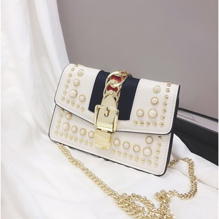 Túi xách nữ đính ngọc trai mini