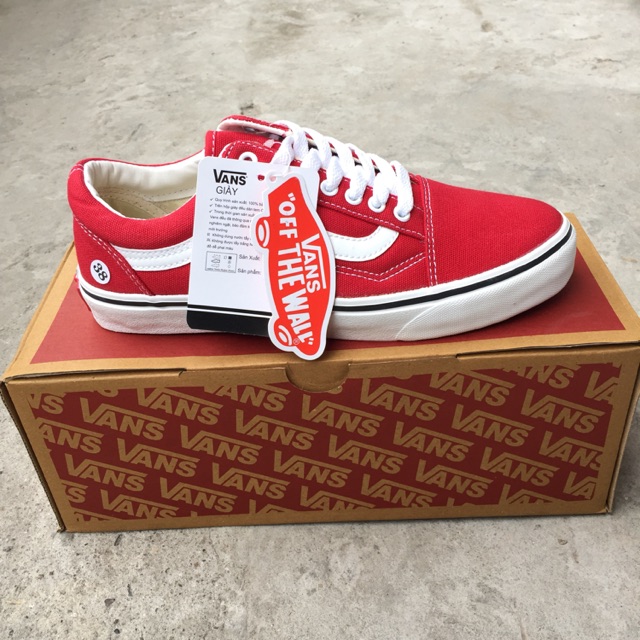 VANS OLD SKOOL ĐỎ FULL BOX