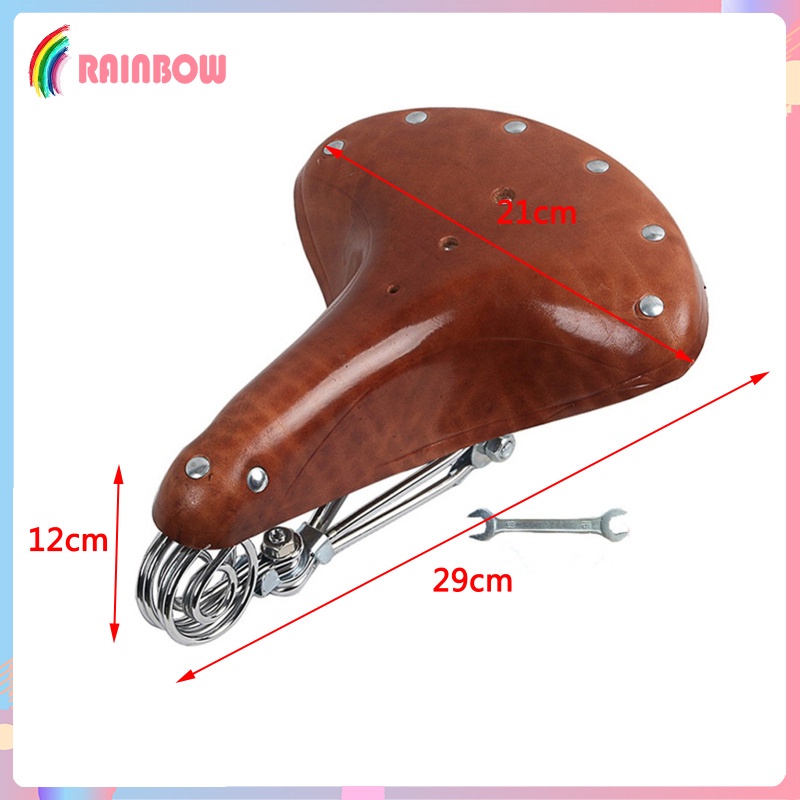 U / N Túi Da PU Gắn Yên Xe Đạp Phong Cách Cổ Điển Thoải Mái