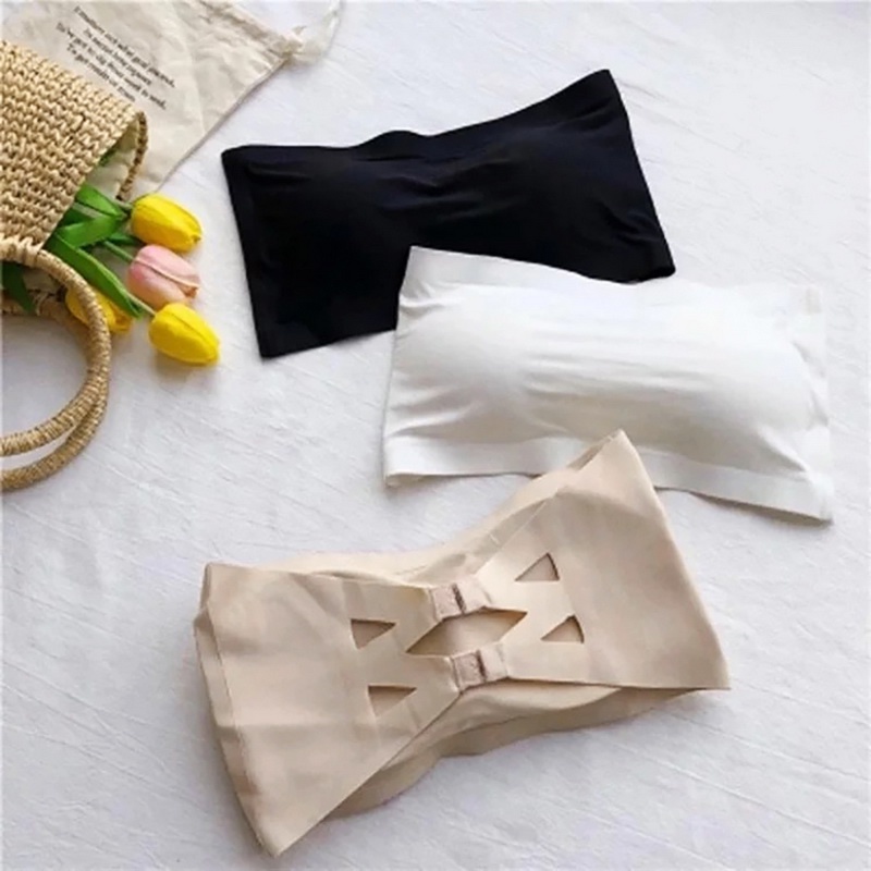 Áo Ngực Ống Không Dây Bằng Lụa Lạnh Không Đường May Chống Ánh Sáng SJHY0323 CFH