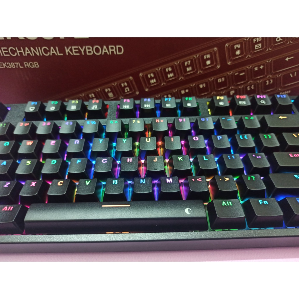 Bàn phím cơ Gaming Edra EK387L LED RGB switch HUANO  cáp type C, Bản mới 2022 HÀNG CHÍNH HÃNG