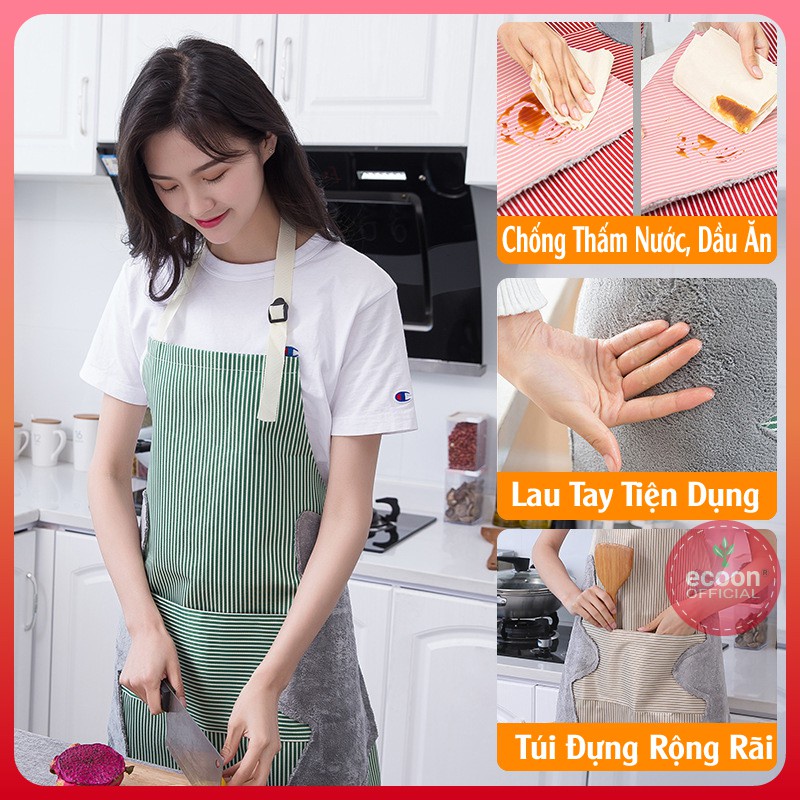 Tạp Dề Cao Cấp Họa Tiết Kẻ Sọc màu xanh