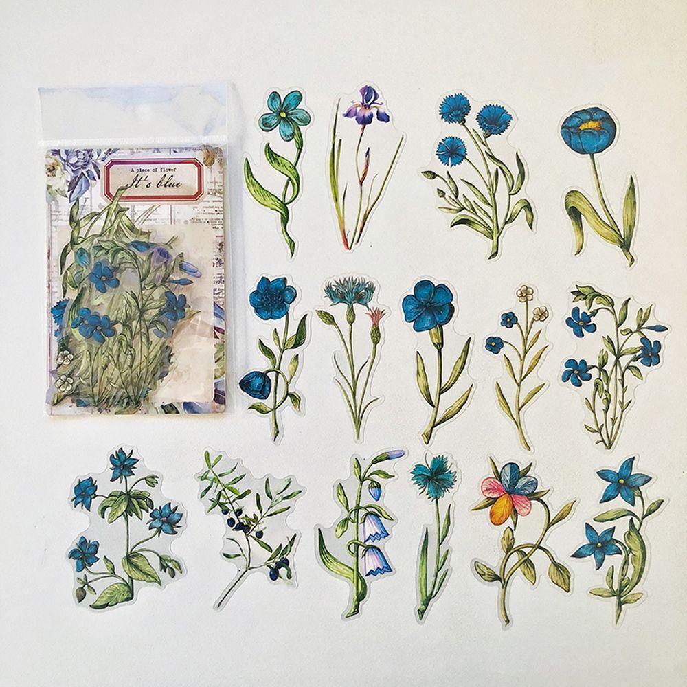 Nhãn Dán PET Chống Nước Họa Tiết Hoa Trang Trí Sổ Tay DIY