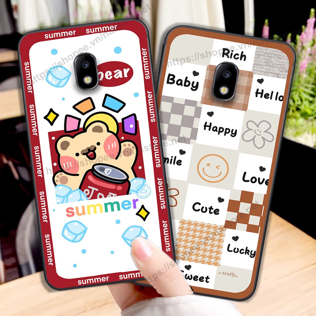 Ốp lưng Samsung J3 Pro / J5 Pro / J7 Pro / J7 Plus trái tim mặt cười, gấu cute thể thao cá tính