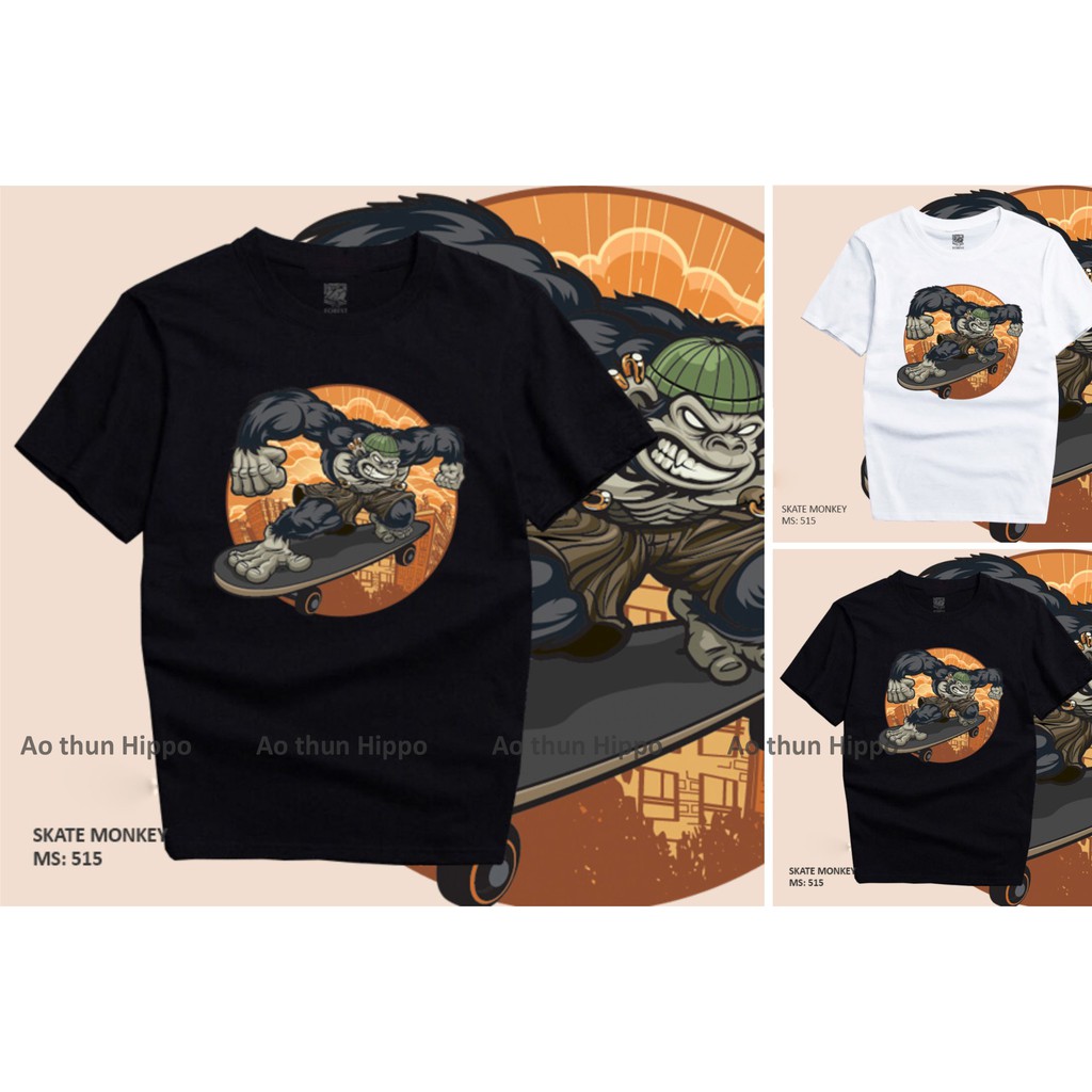Áo thun nam - Skate Monkey 515 (d)