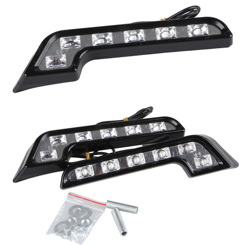 Đèn chạy xe hơi ban ngày phá sương mù 6 LED 12V tiện lợi