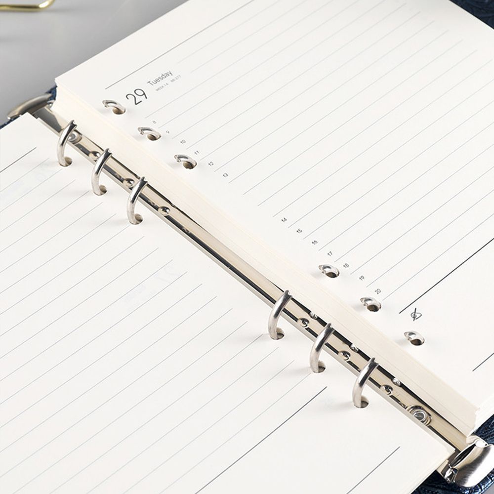 Trang giấy rời 6 lỗ xỏ khổ A5 dạng lịch 2022 dùng để làm sổ tay/lên kế hoạch theo ngày tháng tiện dụng