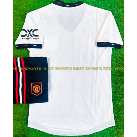 Bộ áo bóng đá Manchester United trắng Bodyfix hàng Thailand mùa giải 2022 – 2023 Giống thi đấu 100%