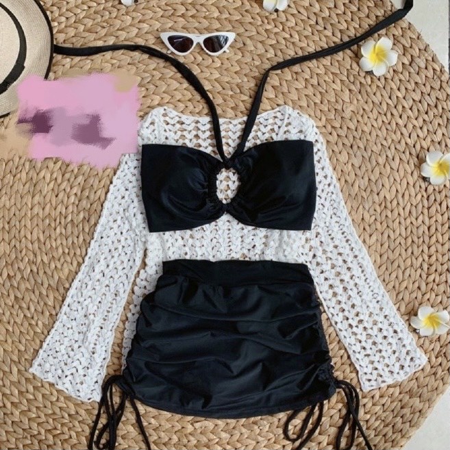 Bikini  2 mảnh kín đáo đồ bơ nữ tăm biển sexy du lịch sang chảnh