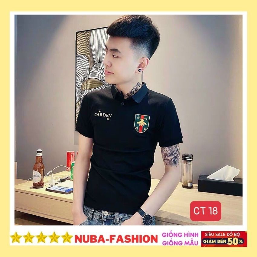 Áo thun nam cổ bẻ cao cấp mẫu mới, áo phông đẹp giá rẻ,AT 20