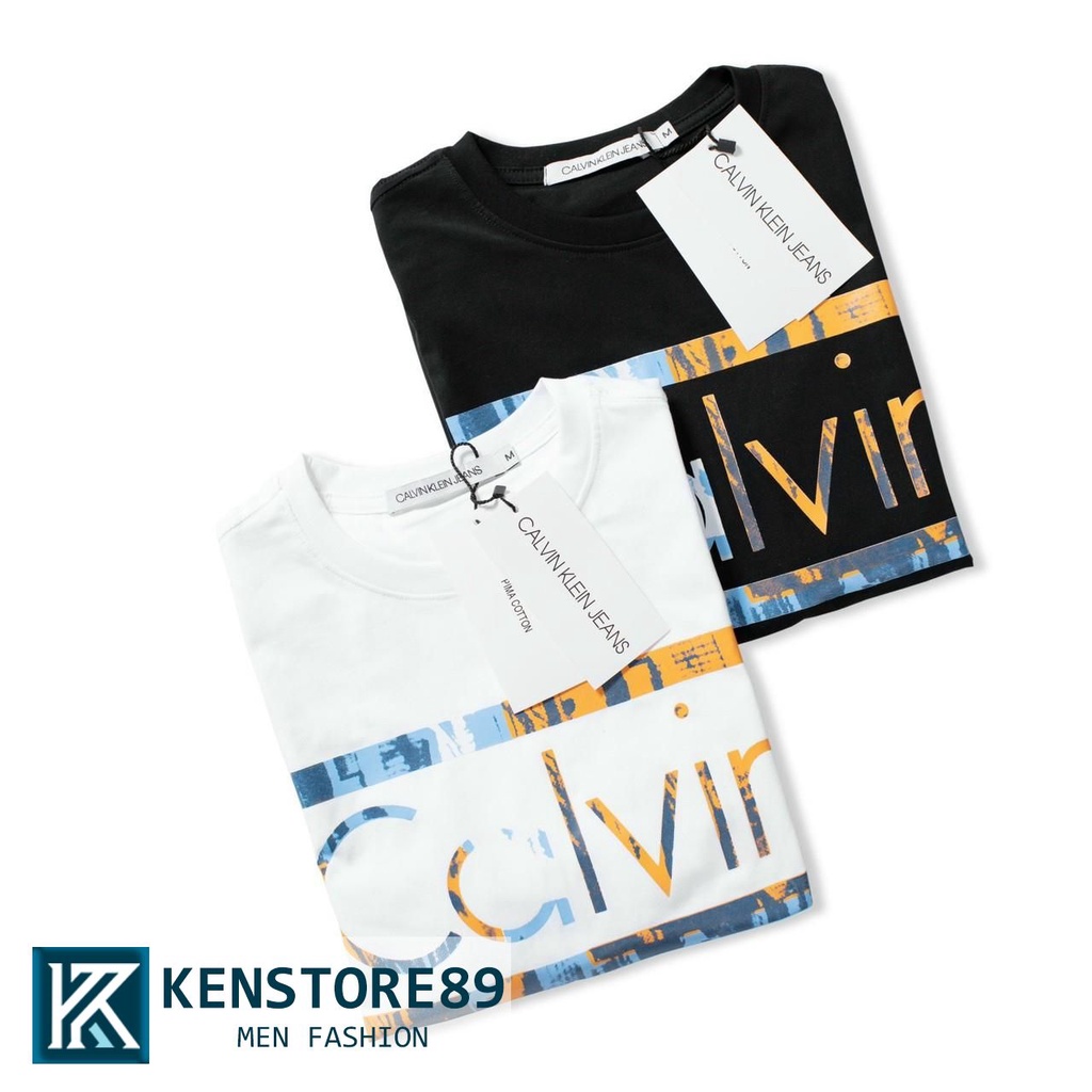 Áo thun nam cổ tròn phong cách CAVIN COLORS vải cotton KENSTORE89 ATV220