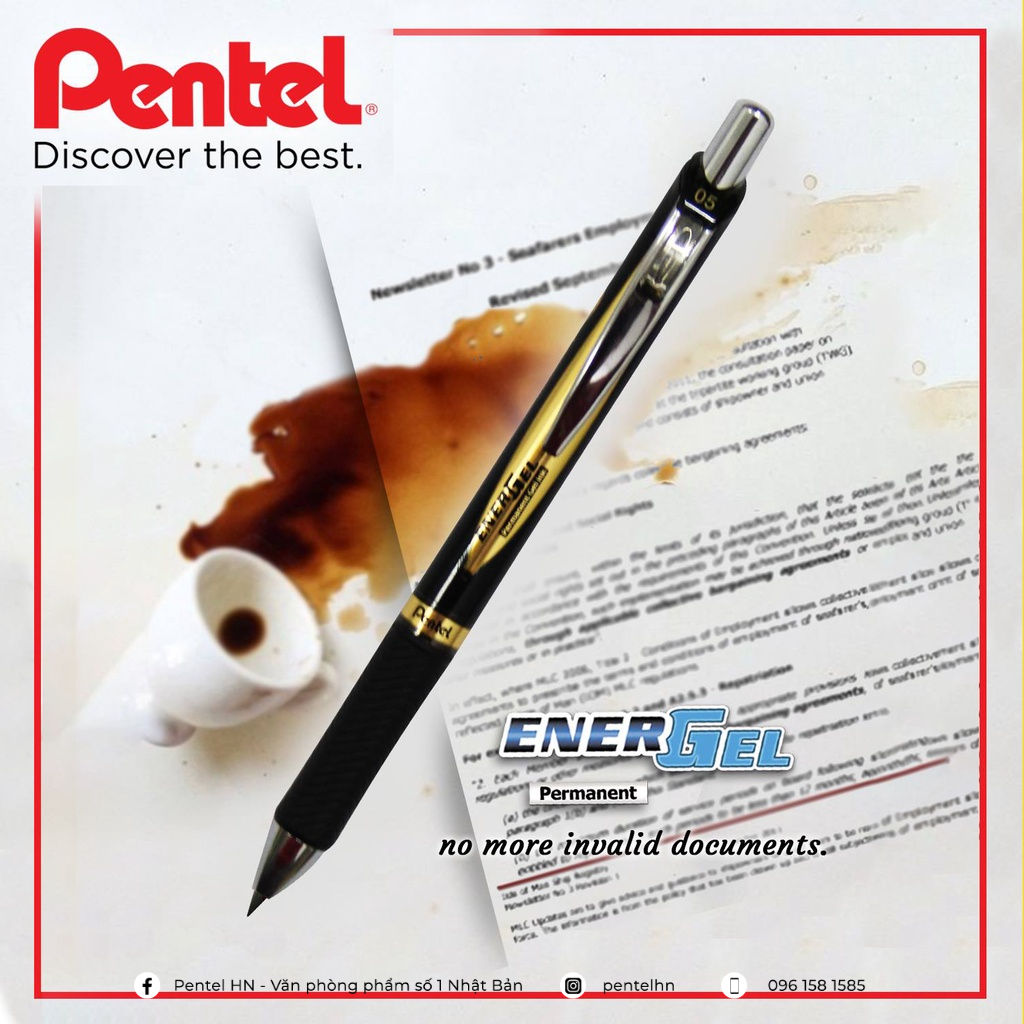 Bút Mực Dầu Pentel Nhật Bản BLP75 Và  BLP77 | Thiết Kế Sang Trọng | Không Phai Không Thấm Nước | Có Ruột Thay Thế LRN5 |