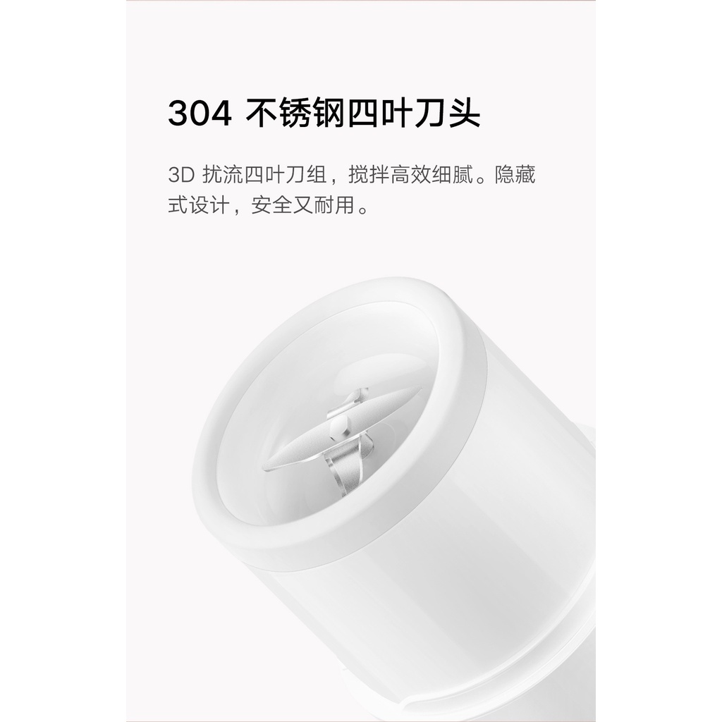 Máy Xay Sinh Tố Cầm Tay Xiaomi Tích Điện, Máy Xay Di Động Sạc Pin Mijia MJZZB01PL Màu Trắng - Minh Tín Shop