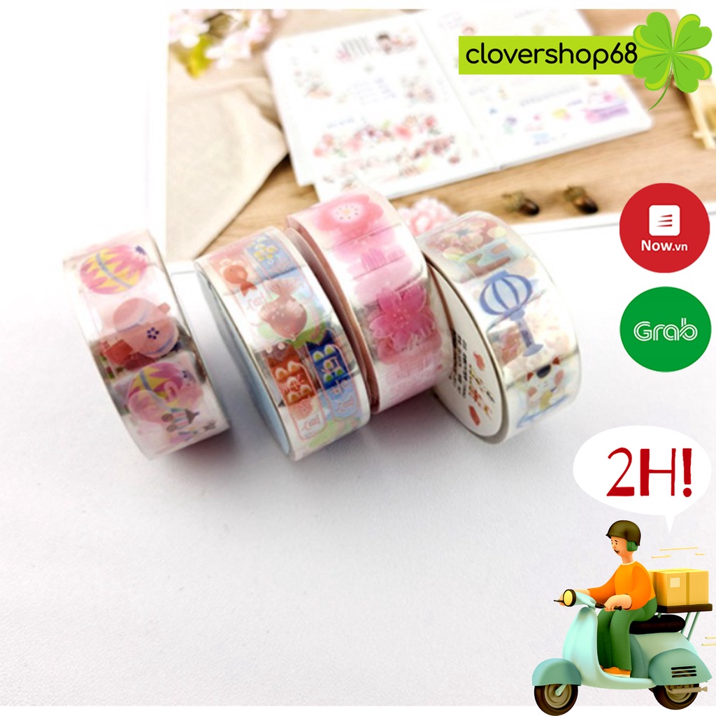 Băng dính Washi tape trang trí hàng dày đẹp Clovershop