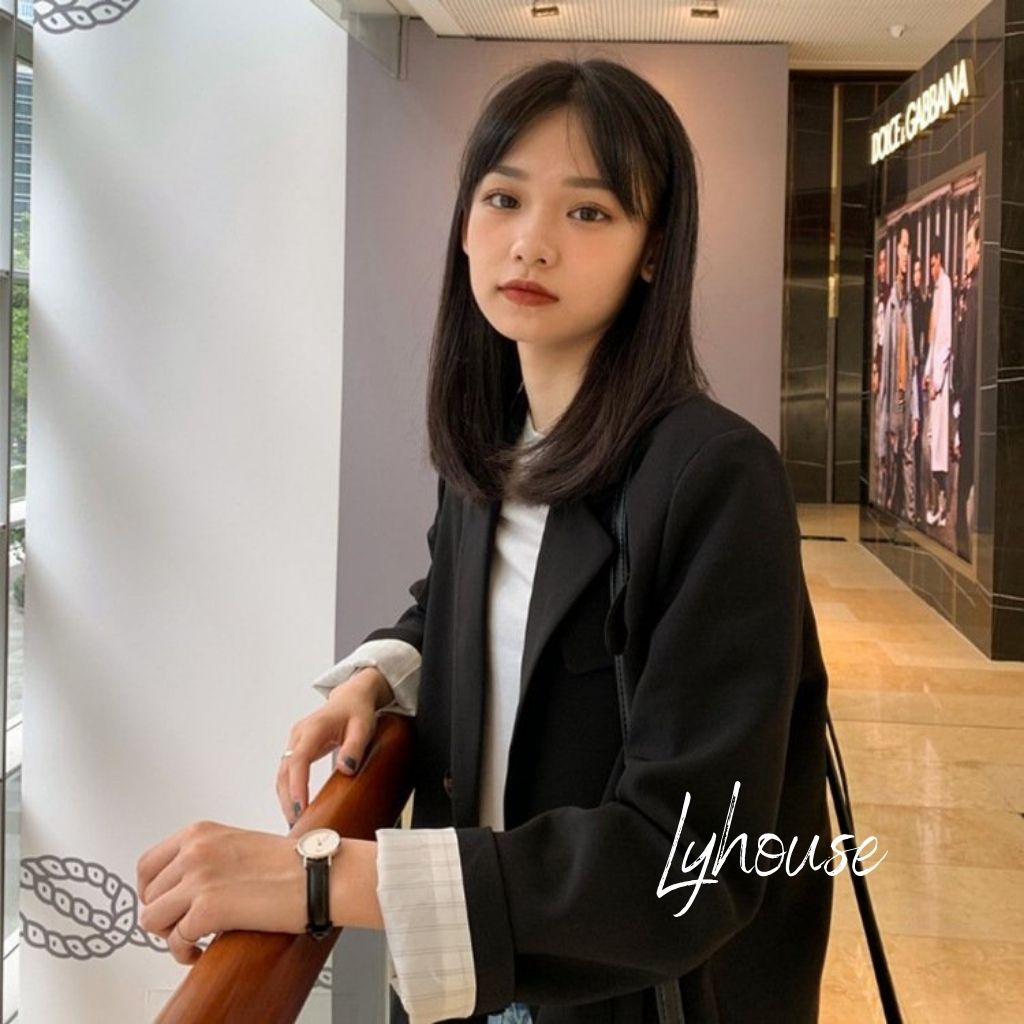 Áo blazer nâu tây 2 lơp phong cách Hàn quốc-Áo vest nâu sang chảnh