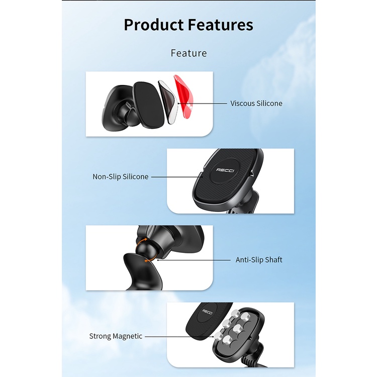 Giá đỡ điện thoại Trên Ô Tô Recci C20 Trên Xe Hơi | BigBuy360 - bigbuy360.vn