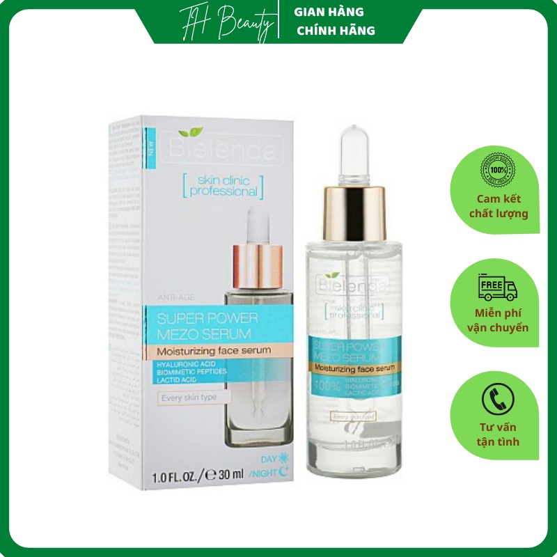 Serum Bielenda Super Power Mezo (xanh dương) Dành Cho Da Khô, Da Bị Mất Nước Và Da Nhạy Cảm