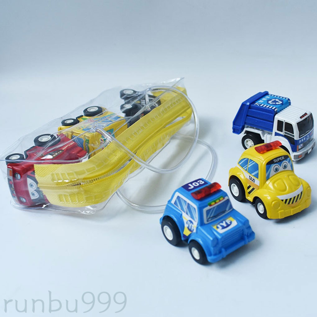 Rb999. Set 6 mô hình xe hơi hoạt hình đồ chơi cho bé