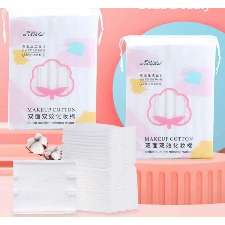 Bông Tẩy Trang Laneila túi 222 miếng Chính Hãng - Bông tẩy trang mềm mịn