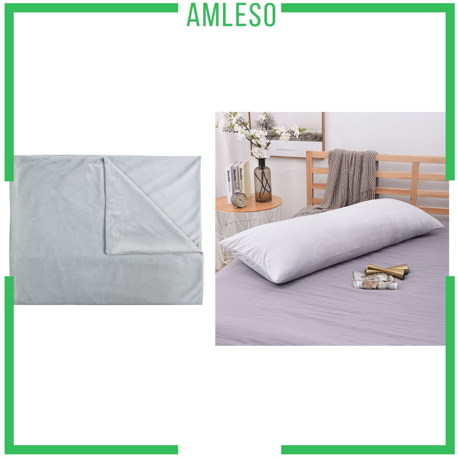 [AMLESO] Non-Allergenic Bolster Pillow Case Long Body Support Orthopedic Pregnancy