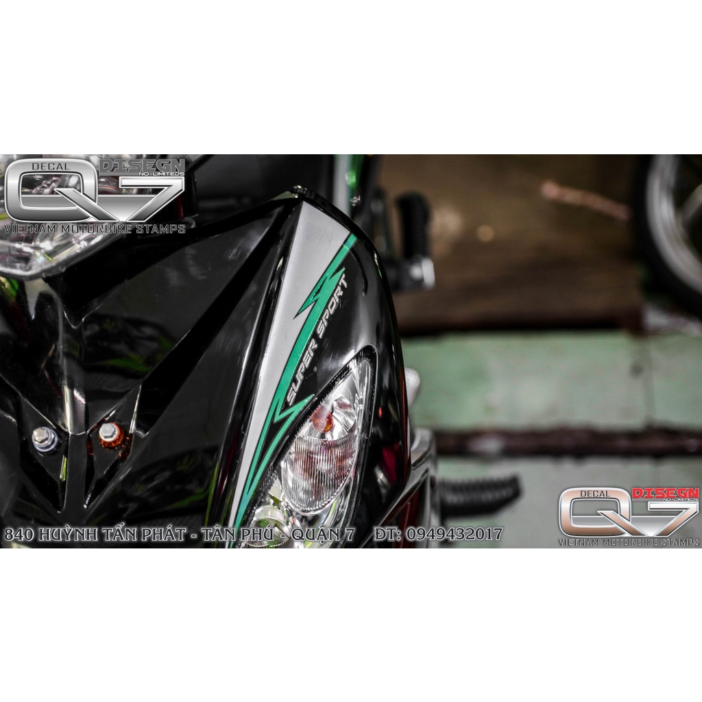 TEM RỜI EXCITER 2010 XANH ĐEN