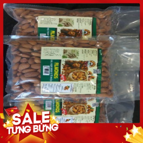 Giá rẻ nhất Sale 500g hạt hạnh nhân Mỹ lõi sống nấu sữa hạt. Keto