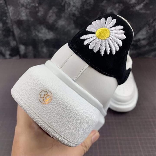 [ Full Box + Bill ]Giày mc gót đen,phản quang, hoa cúc