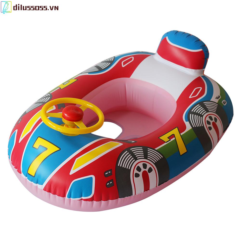 Phao Bơi Bơm Hơi Hình Tròn Bằng PVC Dễ Thương Cho Bé