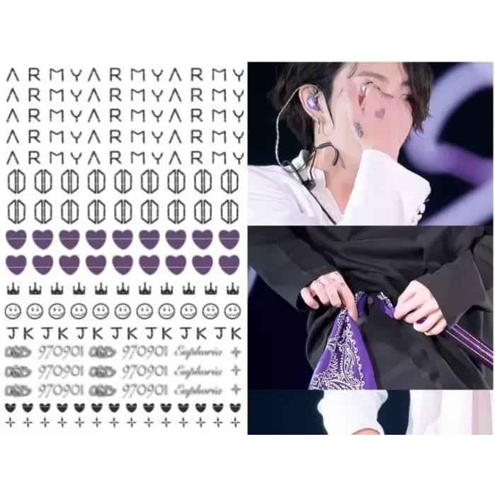 Hình Xăm ARMY Giống Jungkook