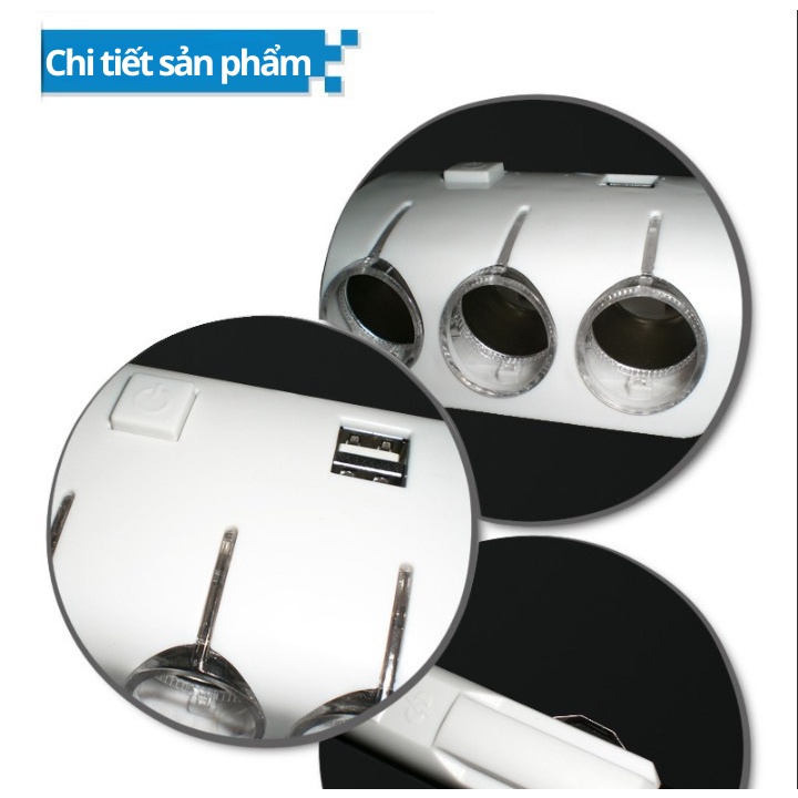 Bộ Chia Tẩu Sạc Ô Tô 3 Cổng Olesson Tẩu Chia Sạc 2 Cổng Usb Sạc Điện Thoại Ô Tô Trangdiemxe 3 By-281