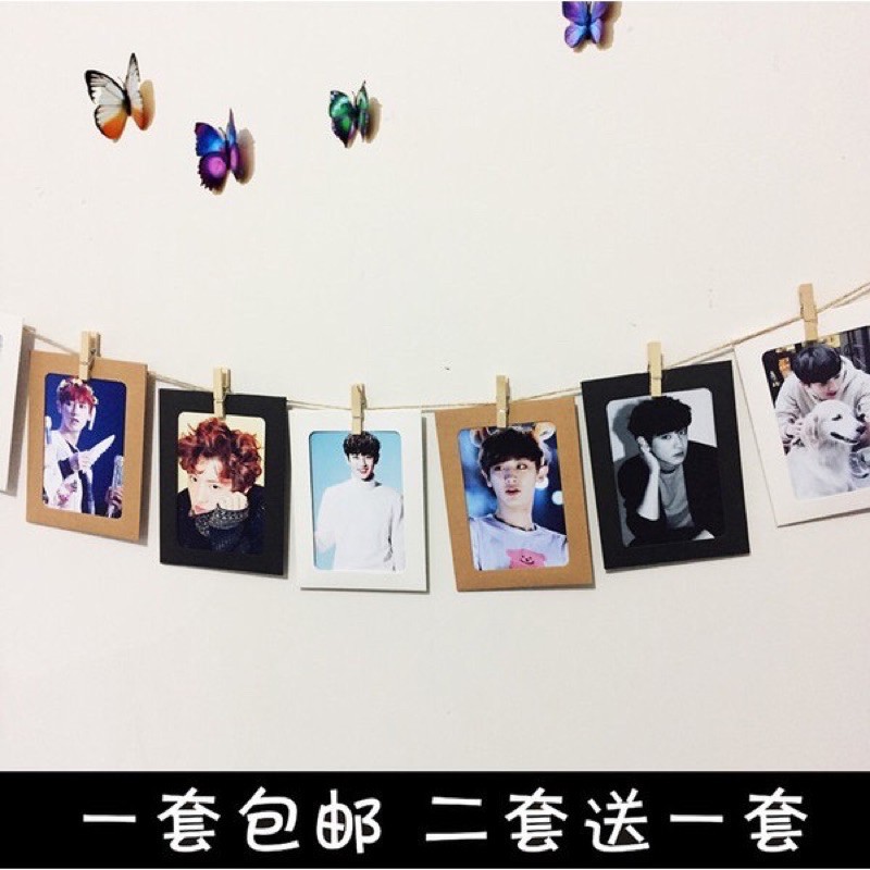 Túi 50 kẹp gỗ + 10m dây gai