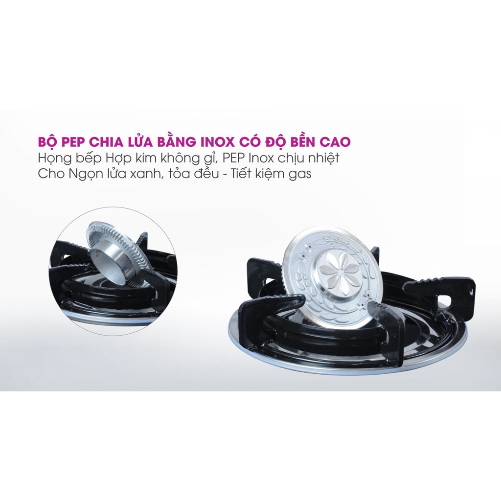 Bếp ga dương Mutosi MG-38B Kính chịu lực nhiệt tốt hàng Nhật Bản chính hãng