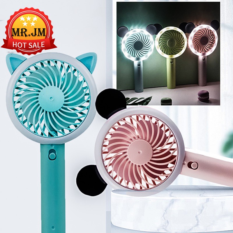 [ BẢO HÀNH ] Quạt Cầm Tay Tích Điện Mini Mẫu 2020 Tích Hợp Đèn LED Pin 1200mAh | BigBuy360 - bigbuy360.vn