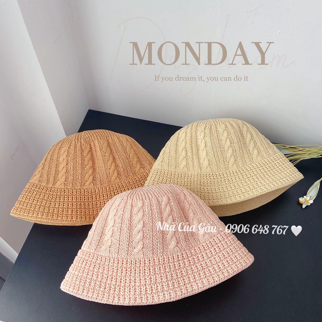 Mũ bucket nữ vải dày dặn siêu đẹp