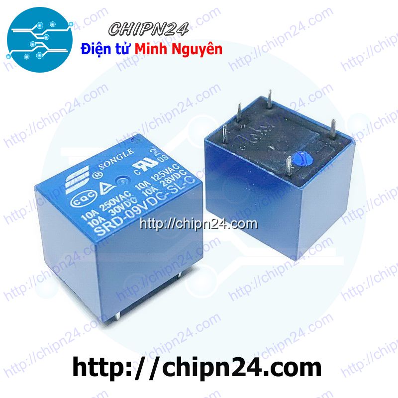 [2 CON] RELAY 5 CHÂN 9V-10A SRD-09VDC-SL-C (5P9V10A)