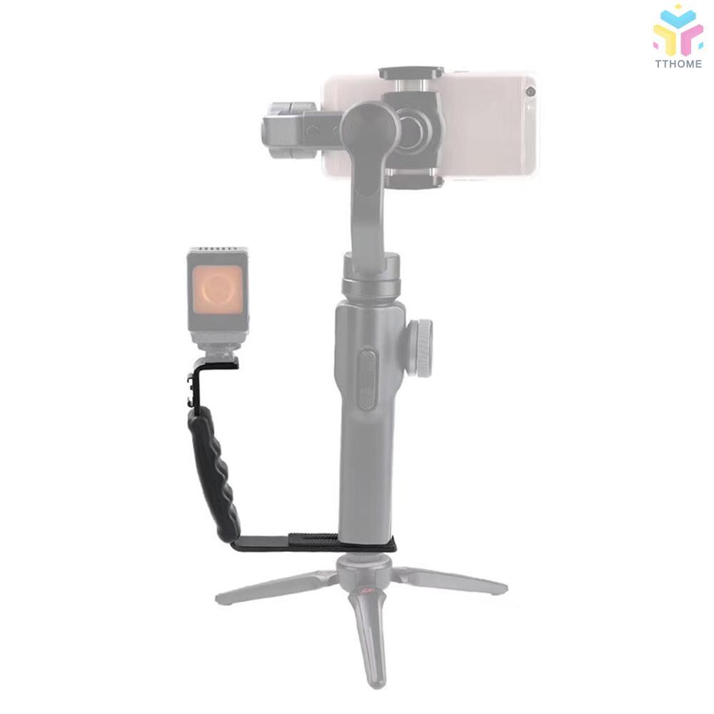 Giá đỡ mở rộng cầm tay chữ L kèm 2 khung đế đèn cho DJI OSMO Mobile 2 Zhiyun Smooth 4 G