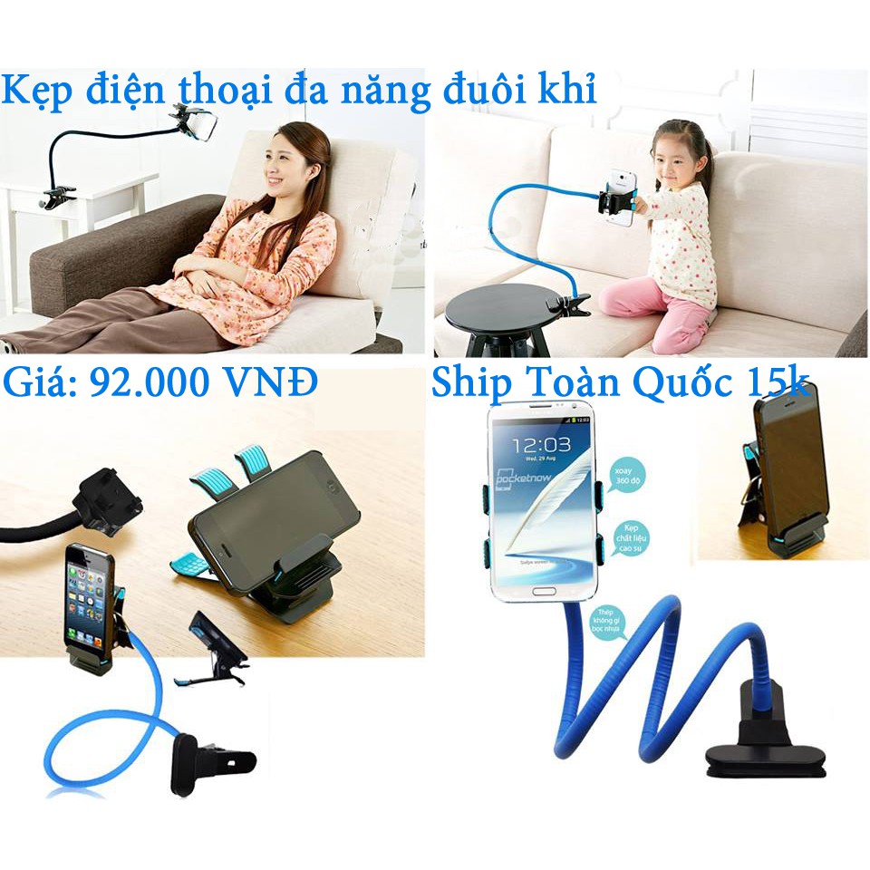 Freeship từ 99K_ GIÁ ĐỠ, KẸP ĐIỆN THOẠI ĐUÔI KHỈ ĐA NĂNG LIVETREAM (nhiều màu) | BigBuy360 - bigbuy360.vn