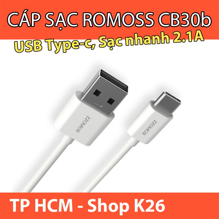 Cáp Sạc Chuẩn USB Type-C - Romoss CB30b